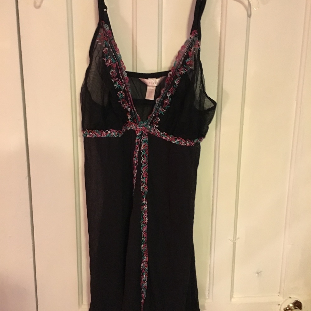 Cacique Black Sheer Chemise